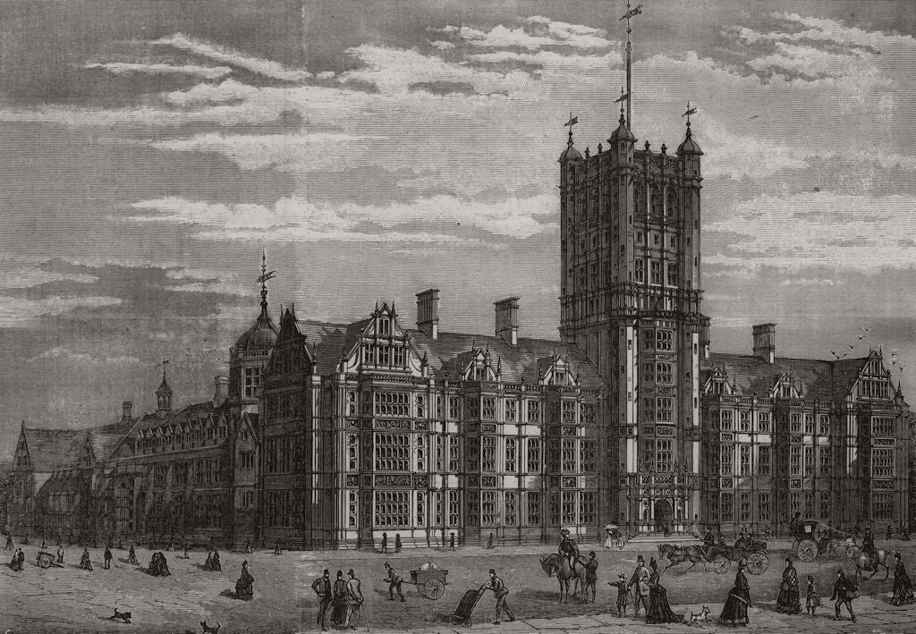 The Durham College of Science, Newcastle-on-Tyne. Northumberland 1888 print